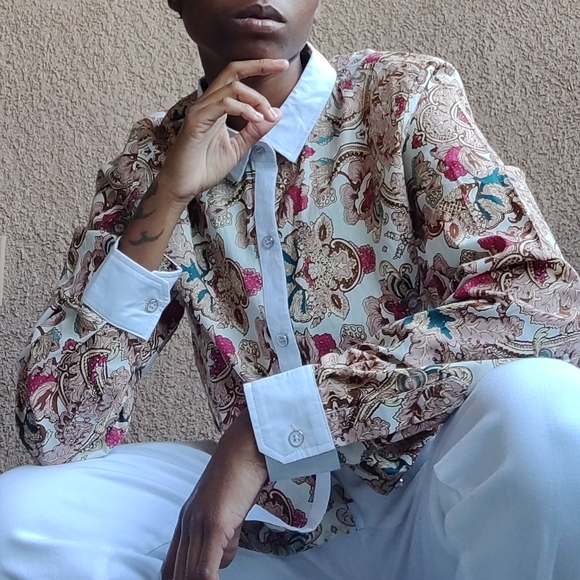 Men's Floral Button Up - Picture 1 of 12